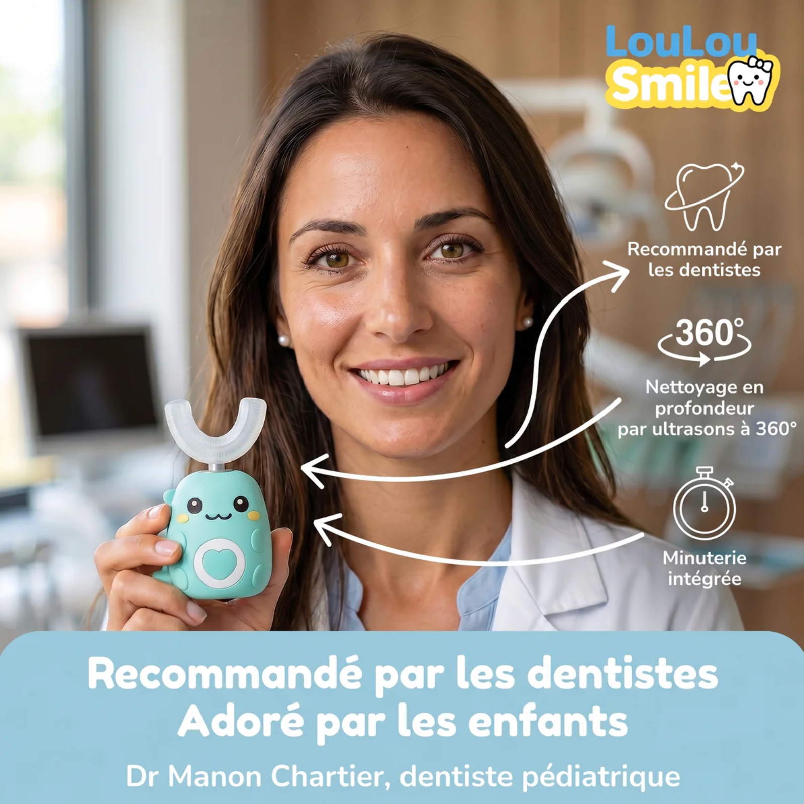 DinoBrosse™ | Brosse à Dents 360° Ludique pour Enfants