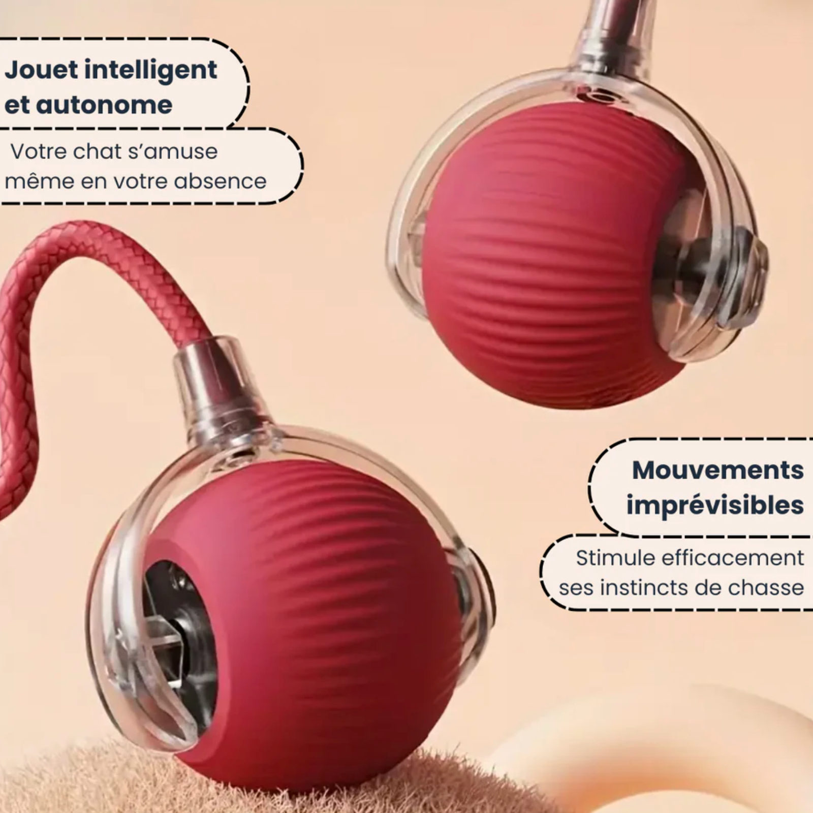 Velvinor™ | Balle Interactive pour Chats