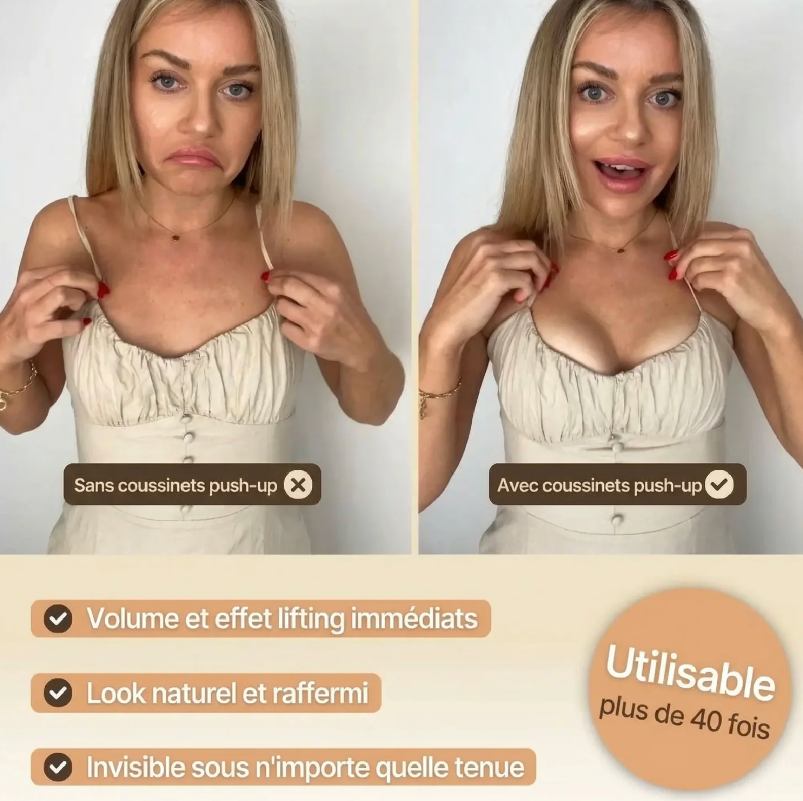 Coussinets Push-Up Adhésifs